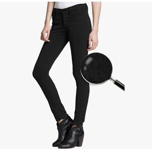 NWT  HYBRID & CO Women size 3 Black fine corduroy stretch low rise skinny pants